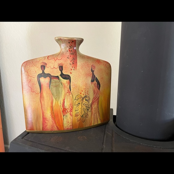 Square Thin Ceramic Decorative Vase - Picture 2 of 10